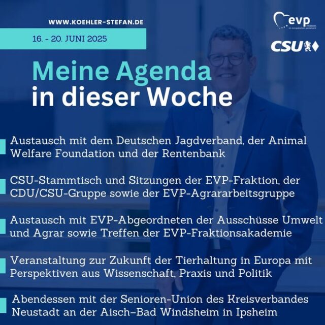 Guten Morgen aus Straßburg, 🇪🇺 🇫🇷

diese Woche steht eine weitere wichtige Plenarwoche mit zahlreichen relevanten Themen und spannenden Begegnungen auf dem Programm.

Neben dem anhaltenden russischen Angriffskrieg gegen die Ukraine verschärft sich auch die Lage im Nahen Osten weiter. Angesichts der Dringlichkeit wird sich das Europäische Parlament zeitnah mit der Situation befassen. Am Dienstag begrüßen wir Abdullah II., König von Jordanien, der im Parlament eine Ansprache halten wird. Am Mittwoch steht unter anderem eine Debatte zur aktuellen Lage im Gazastreifen auf der Tagesordnung.

Die Plenarsitzungen könnt ihr live über das Multimedia Centre verfolgen:

https://multimedia.europarl.europa.eu/de/webstreaming?view=day&d=2025-06-16