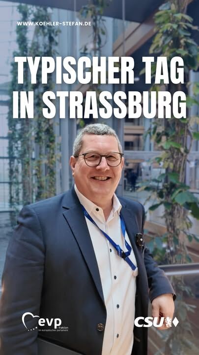 Ein Tag im Leben eines MdEP während einer Plenarwoche in Straßburg 🇪🇺
Plenarsitzungen, Termine, Gespräche und Besuchergruppen aus der Heimat: So sieht ein
typischer Arbeitstag in Straßburg aus 🎥