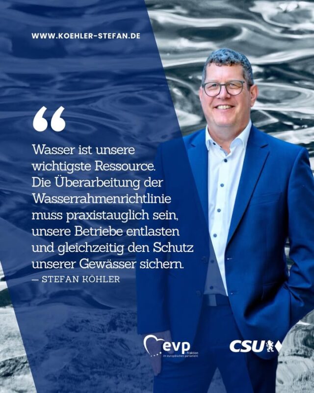 Die Wasserrahmenrichtlinie (2000/60/EG) ist das zentrale Gesetz für den Schutz unserer Gewässer in Europa.
Aktuell läuft ein Call for Evidence zur Überarbeitung. Noch bis zum 14. April 2026 können Beiträge eingereicht werden.
Ziel muss sein: klare, umsetzbare Regeln, die Gewässerschutz sichern und gleichzeitig unsere Land- und Wasserwirtschaft nicht überfordern 💧🇪🇺

Weitere Infos gibt es wie immer auf meiner Webseite! (Link in der Bio)