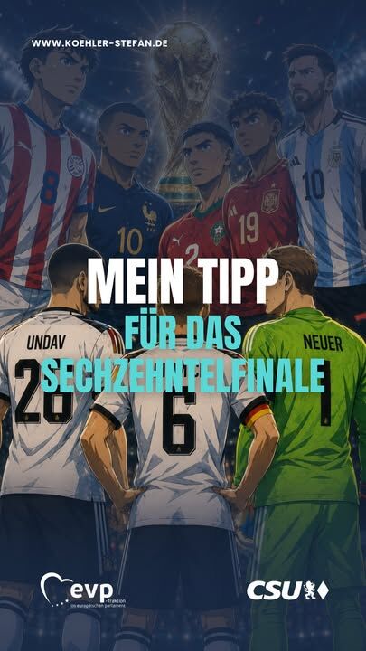 Nach der Niederlage gegen Ecuador gibt es keine Ausreden mehr. Ab jetzt zählt nur noch die KO-Phase. Gegen Paraguay braucht es eine deutsche Mannschaft, die von der ersten bis zur letzten Minute hochkonzentriert ist 🇩🇪🇵🇾

Wenn wir Weltmeister werden wollen, brauchen wir jeden Einzelnen in Bestform – von Deniz Undav im Sturm bis zu Manuel Neuer wie in seiner Prime im Tor. Denn eines gilt heute mehr denn je: Elf Freunde müsst ihr sein 🇩🇪⚽️💪