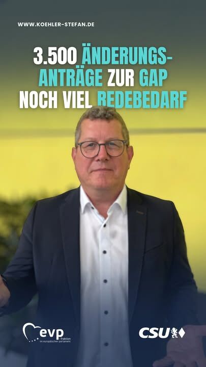 Über 3.500 Änderungsanträge zur GAP liegen auf dem Tisch. Für mich ist klar: Agrargelder gehören in die Landwirtschaft - wir brauchen weniger Auflagen und mehr Planungssicherheit 🌾🇪🇺