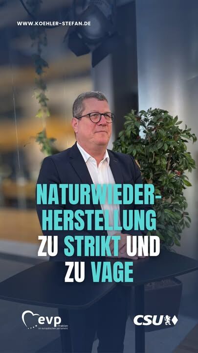 Bei der Naturwiederherstellungsverordnung (NRL) bleiben noch viele Fragen offen. Die Vorgaben sind teilweise zu strikt, bei der Finanzierung bleibt die Kommission dagegen zu vage.

Mein Appell: Die Kritik aus der Praxis ernst nehmen und die Verordnung einfacher und umsetzbarer machen. Denn schlechte Umsetzung sorgt am Ende nur für Frust und verschlechtert die Meinung zu Europa 🌲🇪🇺