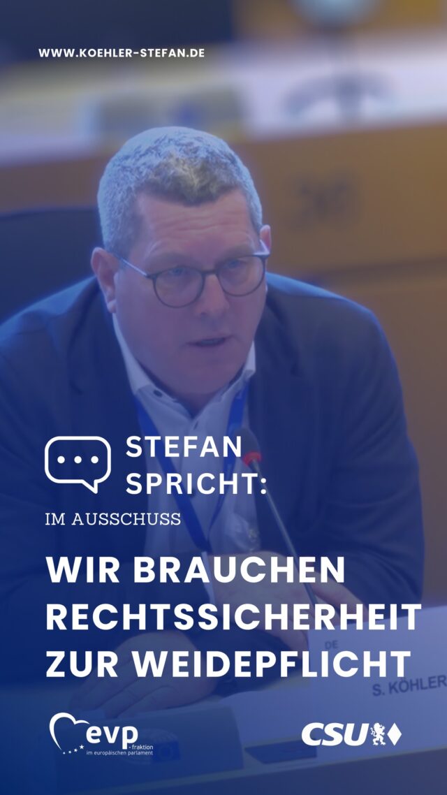 Heute im Agrarausschuss zur anstehenden Anpassung der Öko-Verordnung.
Für unsere bayerischen Ökobetriebe braucht es endlich Rechtssicherheit und eine praxistaugliche Lösung zur Weidepflicht. 
Wir brauchen stabile Rahmenbedingungen. Die sind aktuell aber noch nicht da! Bei uns haben bereits 300 Betriebe zurück zur konventionellen Landwirtschaft gewechselt beziehungsweise werden mittelfristig rückumstellen. Für mich geht das klar gegen das erklärte Ziel der EU, bis 2030  25 Prozent der landwirtschaftlichen Fläche in der EU ökologisch zu bewirtschaften. 

Mit unseren rund 11.900 Ökobetrieben und etwa 420.000 Hektar bewirtschafteter Ökofläche stehen wir an der Spitze Deutschlands. 
Damit das so bleibt, werde ich auch im weiteren Verlauf des Verfahrens für eine rechtssichere Lösung zur Weidepflicht kämpfen 🌱🇪🇺