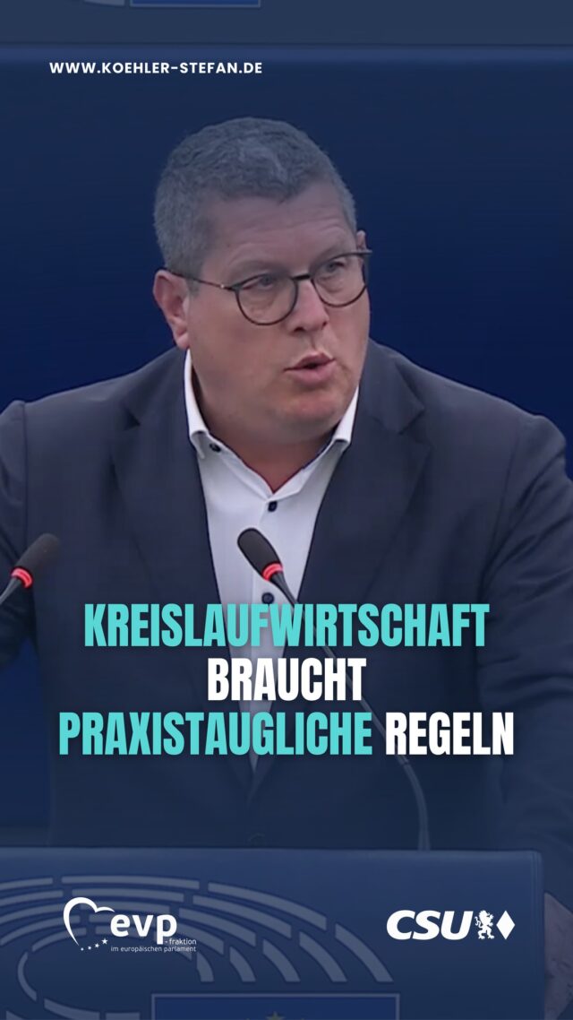 Der angekündigte Circular Economy Act zur Kreislaufwirtschaft ist eine Chance für mehr Wettbewerbsfähigkeit und strategische Unabhängigkeit in Europa. Entscheidend ist aber, dass die neuen Regeln in der Praxis funktionieren.

Wir brauchen mehr Planungssicherheit für Unternehmen, einfachere Vorgaben für KMU, Anreize für Innovation und ein europaweit harmonisiertes Recyclingsystem ♻️🇪🇺