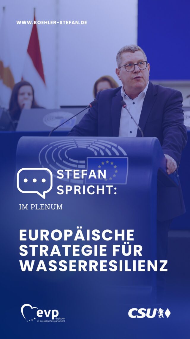 Das Europäische Parlament hat im Mai einen wichtigen Bericht zur Wasserresilienz beschlossen. Ein starkes Signal gegen Wasserknappheit, Umweltverschmutzung und die Folgen des Klimawandels. 🌱

Aber Wasserpolitik darf nicht ohne die Landwirtschaft gedacht werden. Unsere Landwirtinnen und Landwirte brauchen Wasser. Sie haben ein Recht darauf, denn sie sichern unsere Lebensmittelversorgung. Viele wirtschaften heute schon ressourcenschonend. Das verdient Respekt. Wir müssen unsere Landwirtschaft unterstützen und nicht durch bürokratische Hürden ausbremsen. Dann kann unsere Landwirtschaft ein echtes Vorbild für einen nachhaltigen Umgang mit Wasser sein. 💧✅

#eu #wasserresilienz #landwirtschaft #nachhaltigkeit #zukunftlandwirtschaft #wasserpolitik #gescheitepolitik #stefankoehler