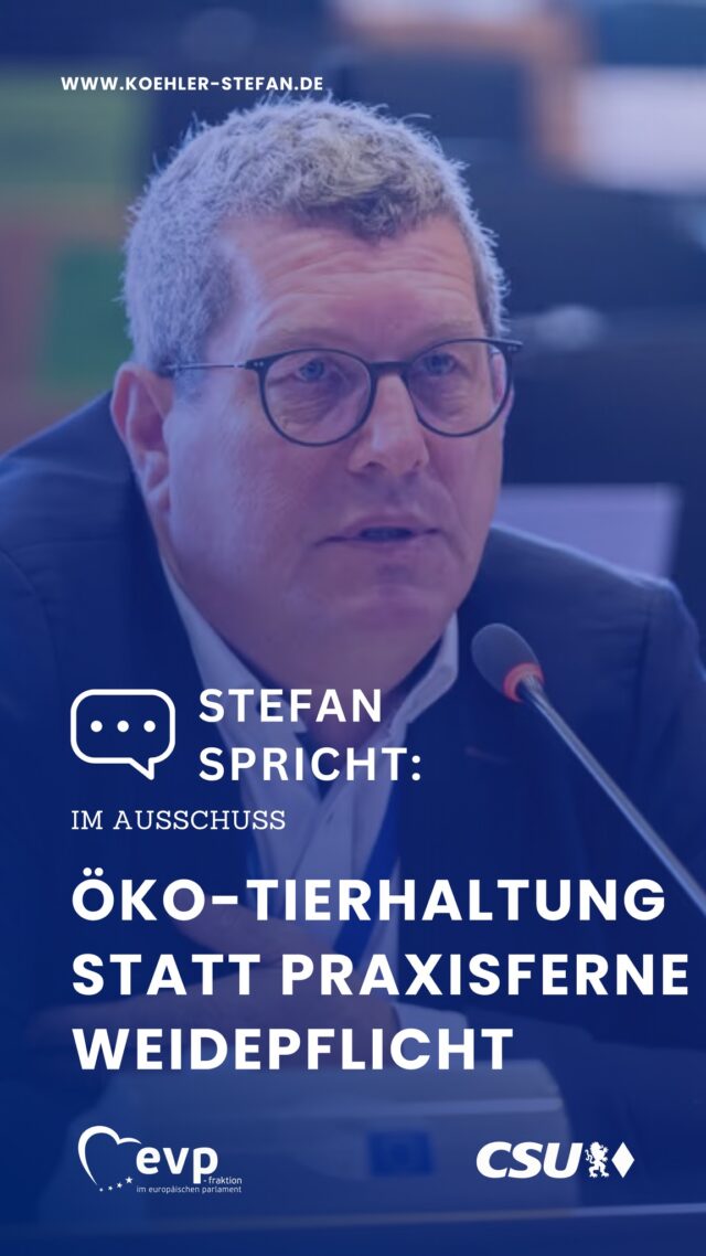 Ja zu Öko. Nein zur Weidepflicht.

Die Zahlen sind klar: Im Vergleich zur Öko-Landwirtschaft insgesamt gibt es kaum Öko-Tierhaltung in der EU. Eine Hürde sind starre Vorgaben, zum Beispiel bei der Weidepflicht 🐮

Tatsächlich sind sie eine Bedrohung für Öko-Betriebe in Bayern. Sie verkennen die Realität vor Ort und behindern Innovation.
Nicht wenige Betriebe sind bereits zurück zur konventionellen Landwirtschaft gewechselt oder planen diesen Schritt 🚜📊

Dazu habe ich Änderungsanträge in die laufenden Verhandlungen zur Öko-Verordnung eingebracht.

Mehr Öko heißt auch mehr Öko-Tierhaltung. Dafür brauchen wir weniger Bürokratie und mehr Flexibilität.