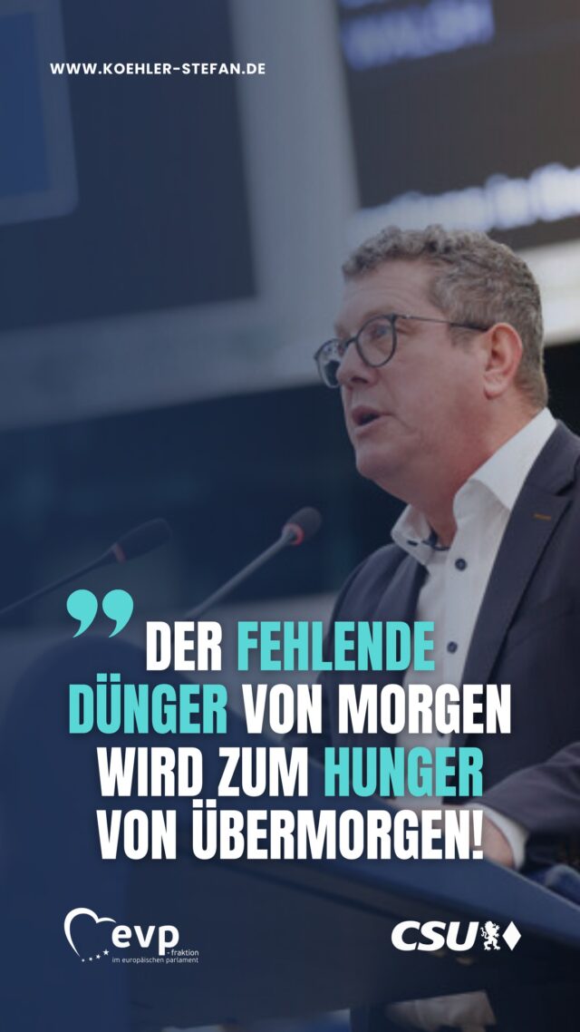 Europa steckt seit Jahren im Krisenmodus 🇪🇺

Der Krieg in der Ukraine, der Iran-Konflikt und explodierende Düngemittelpreise setzen unsere Landwirtschaft unter Druck 🚜

Gestern haben Landwirte vor dem Europäischen Parlament protestiert, auch aus meiner Heimat Bayern. Die Botschaft war klar:
Wir brauchen bezahlbare Düngemittel und Versorgungssicherheit.

EU-Kommissar Christophe Hansen hat dazu einen Aktionsplan vorgestellt. Jetzt kommt es darauf an, dass die Maßnahmen schnell auf den Höfen ankommen 📈

Denn klar ist auch:
Der fehlende Dünger von morgen wird zum Hunger von übermorgen!