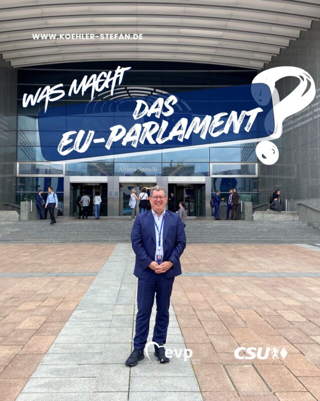 Seit 2024 bin ich nun Europaabgeordneter 👋

Aber was macht das EU-Parlament eigentlich? 🤔 
Ich habe euch die wichtigsten Infos zusammengestellt. 👉
.
.
.
#Europa #EuropäischesParlament #Unterfranken #Bayern #evp #csu #cducsu #epp #euparlament